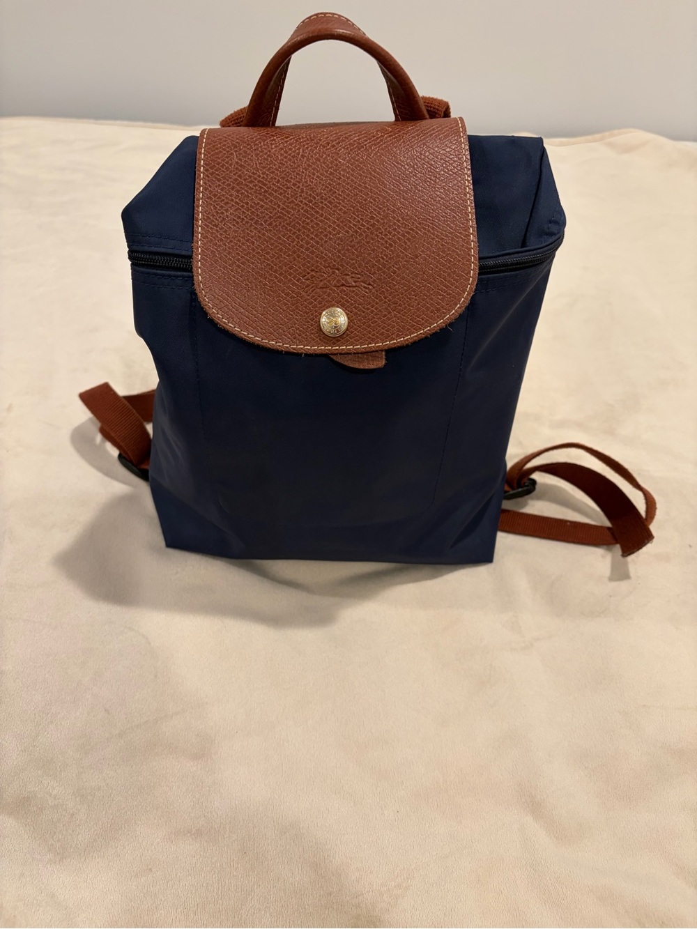 Longchamp Mini Navy Backpack - Picture 2 of 6